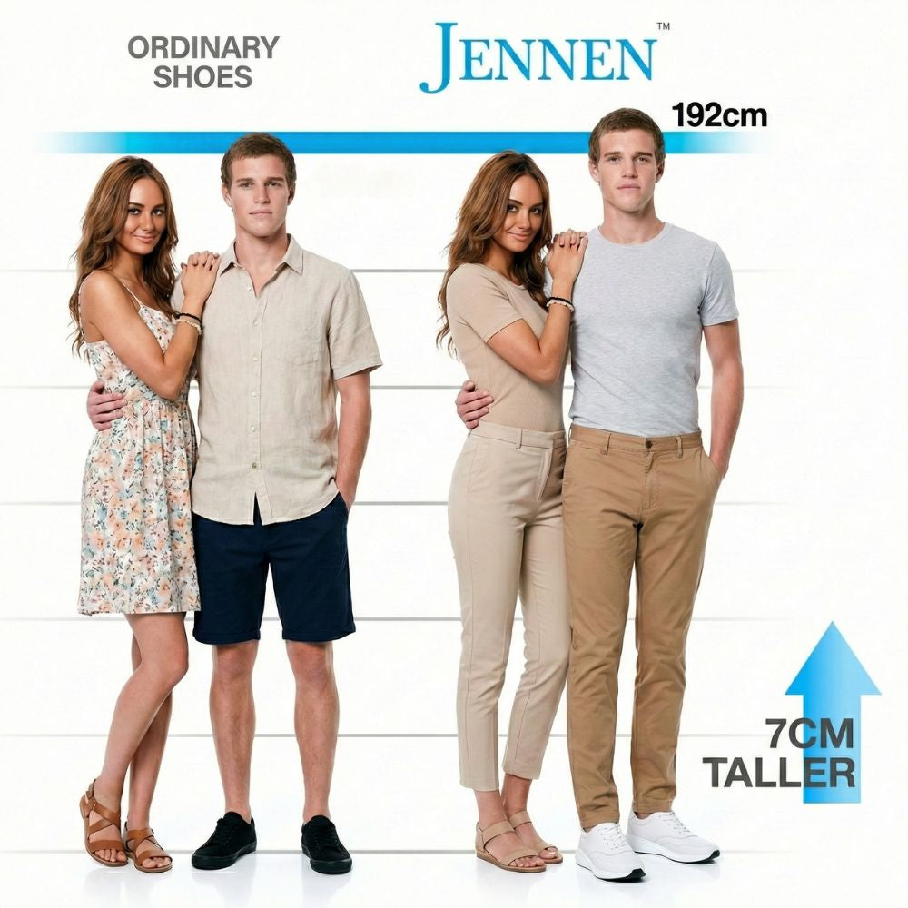 Mr. Atisha 7cm | 2.8 inches Taller White Elevator Casual Walking Shoes for Men