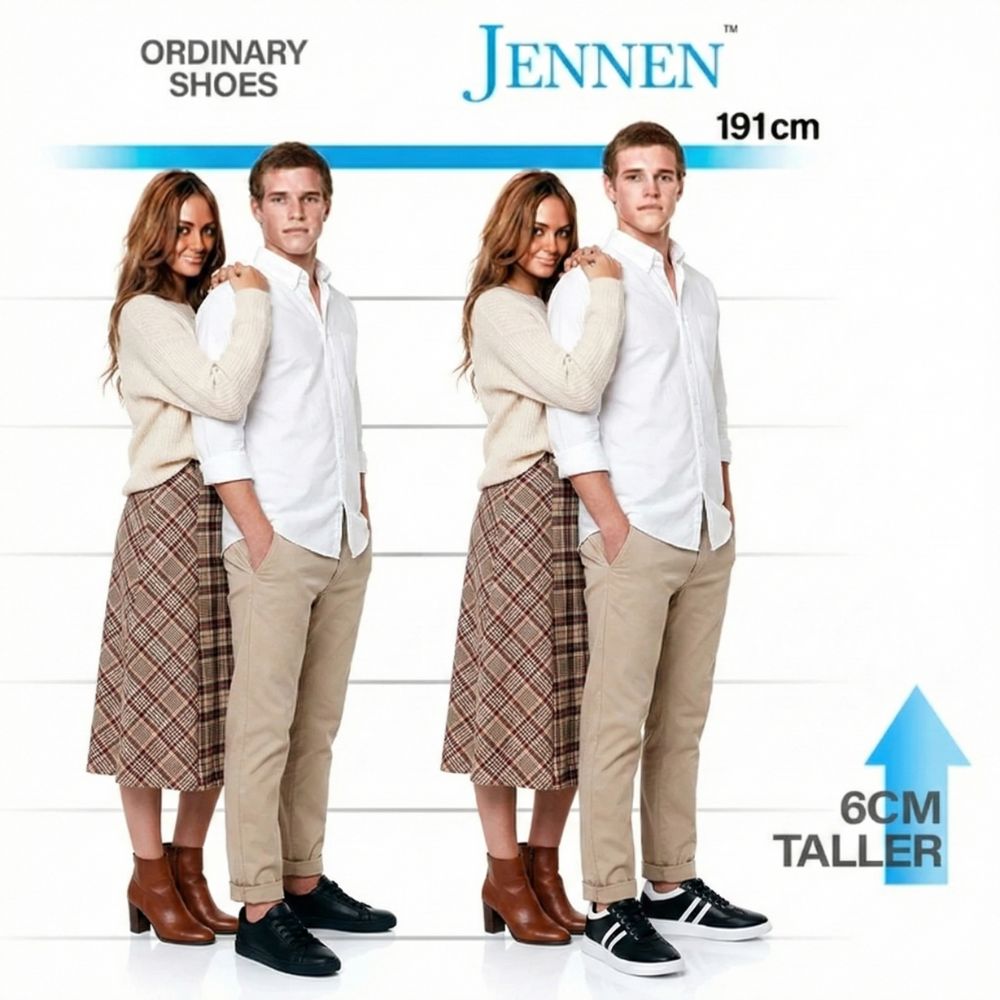 Mr. Ezekiel 6cm | 2.4 Inches Black Leather Elevator Sneakers | Casual Leather Elevator Sneakers