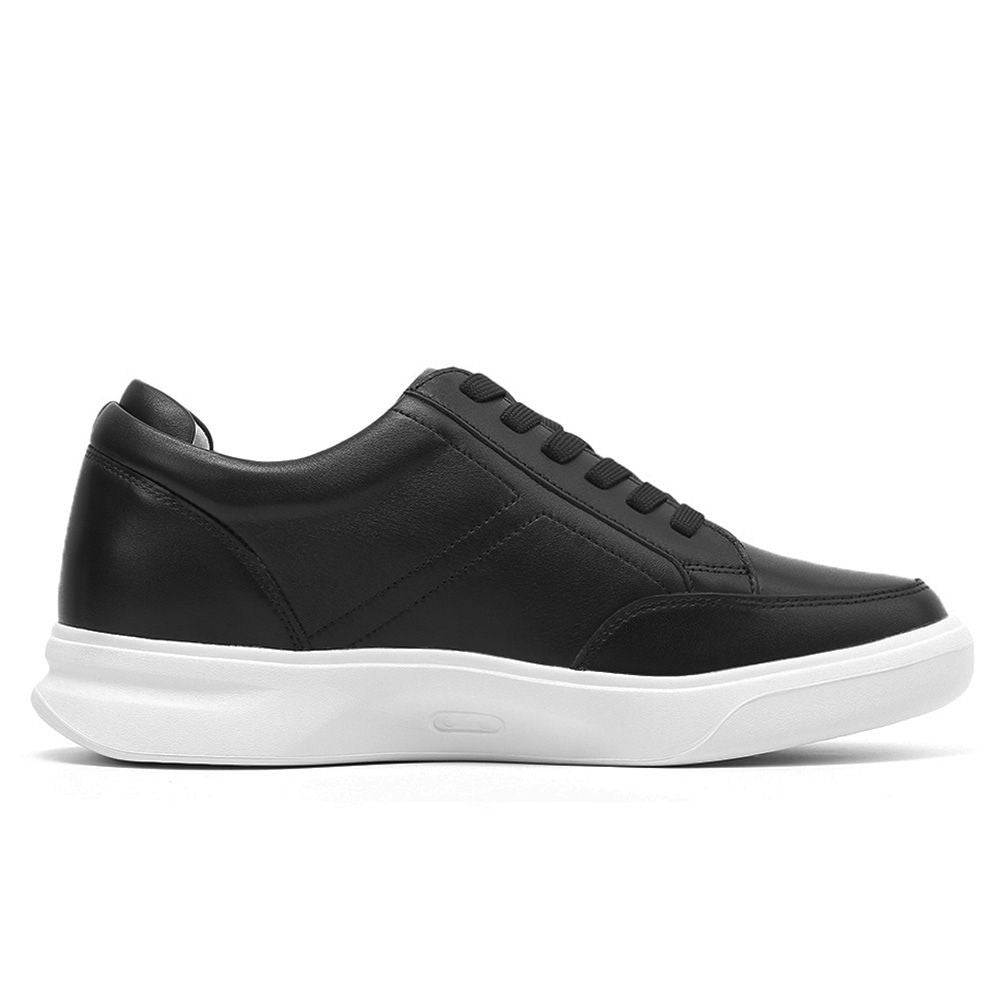 Mr. Federer 7cm | 2.8 inches Timeless Black Elevated Casual Shoes