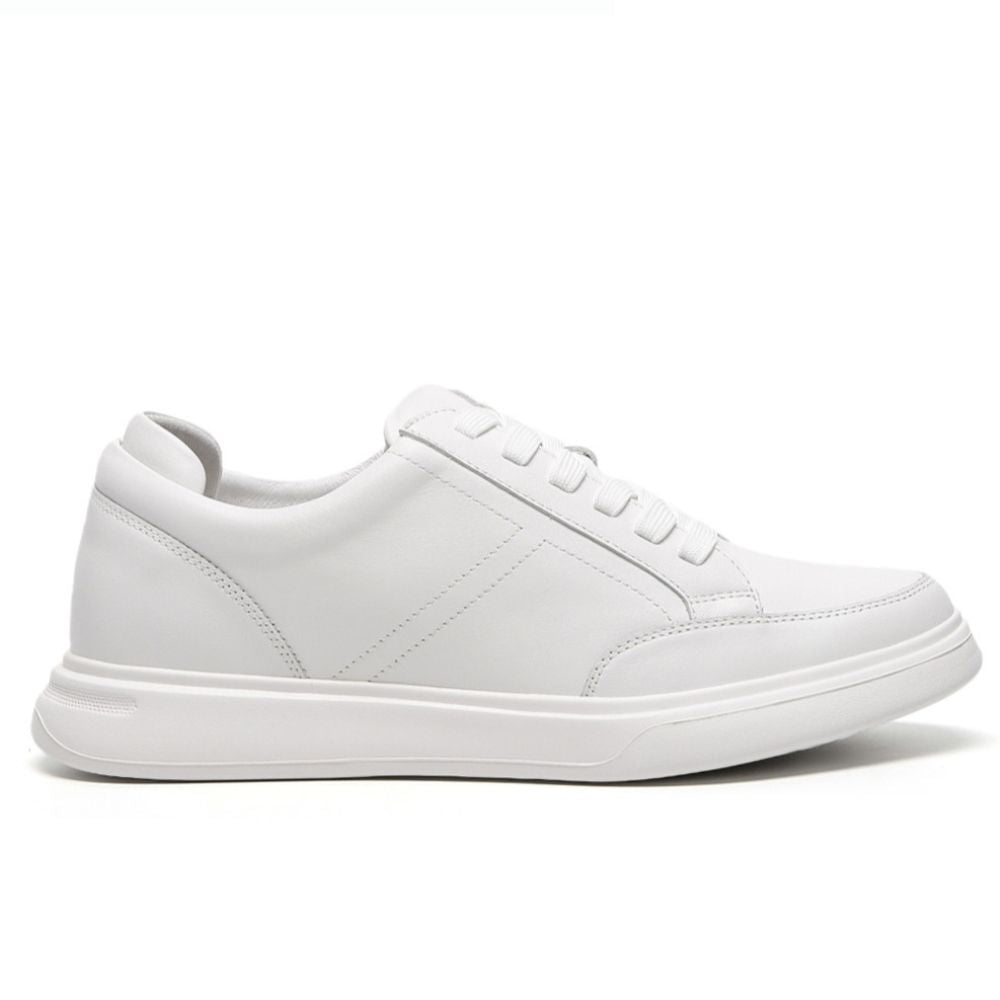 7cm Height boosting All White Casual Sneakers
