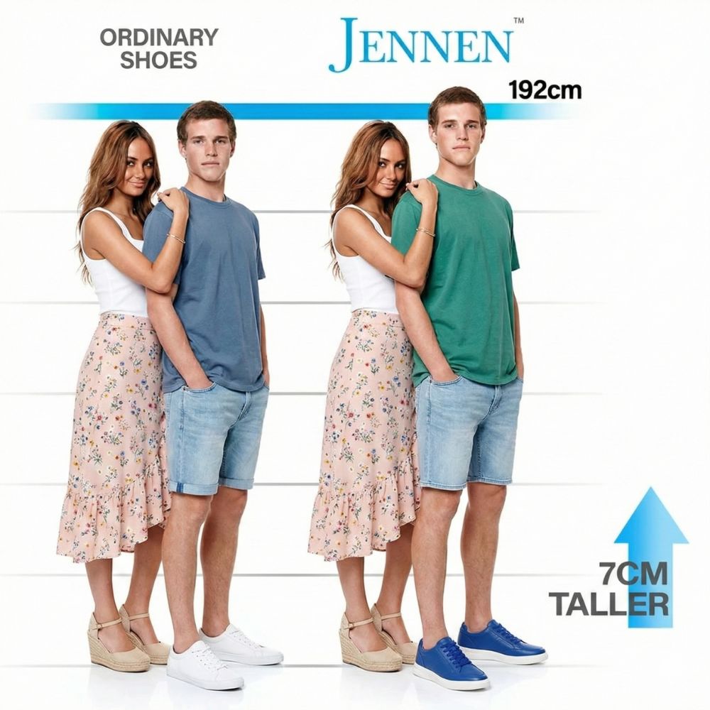 Mr. Federer 7cm | 2.8 inches Blue Sporty Elevated Sneakers