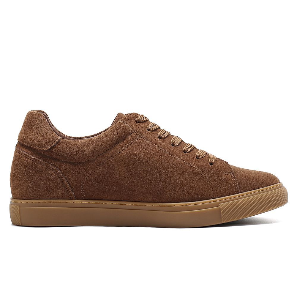 Mr. Jackie 7cm | 2.8 inches Brown Taller Casual Suede Sneakers