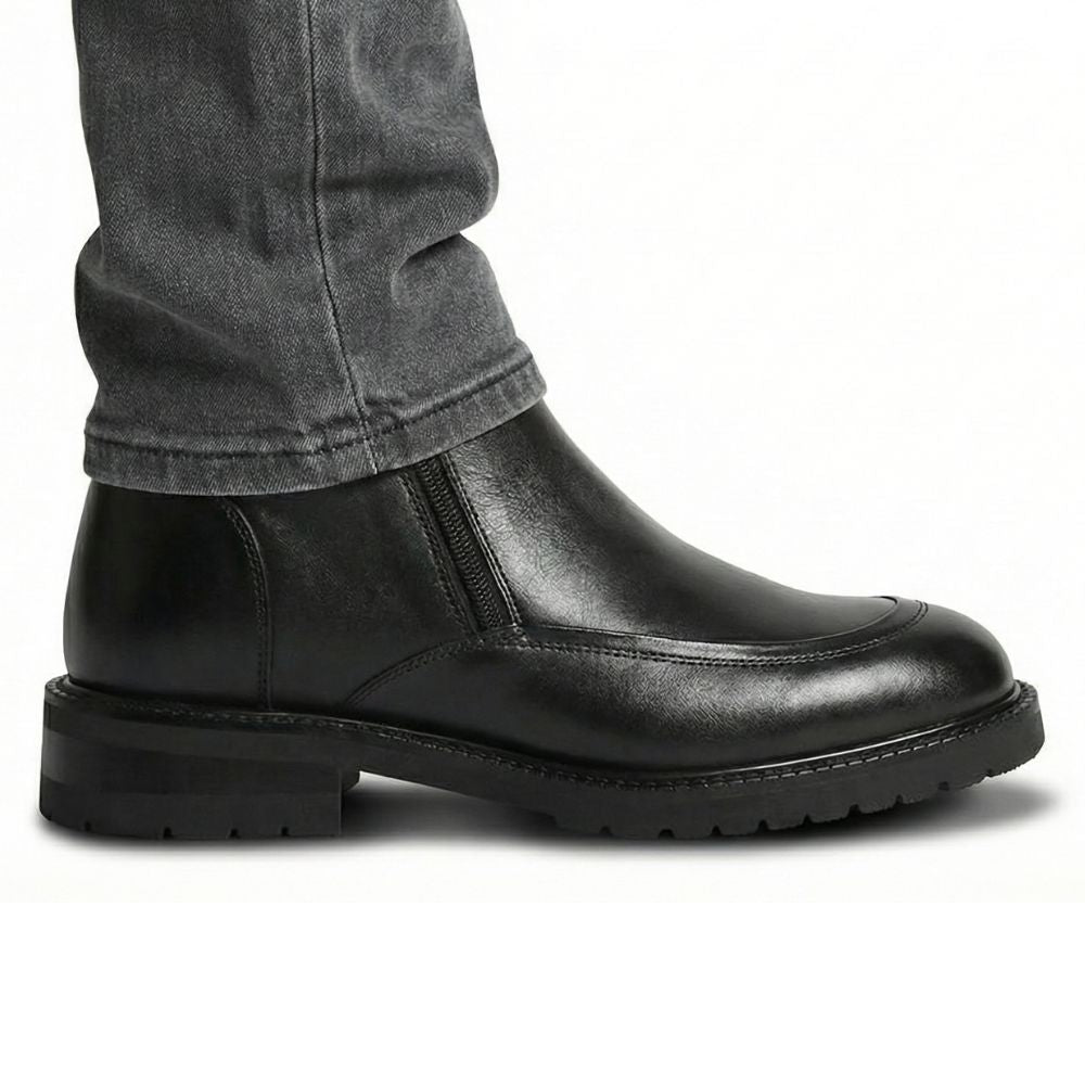 Mr. Mitchell Black 8cm | Premium Zipper Boots (3.2")