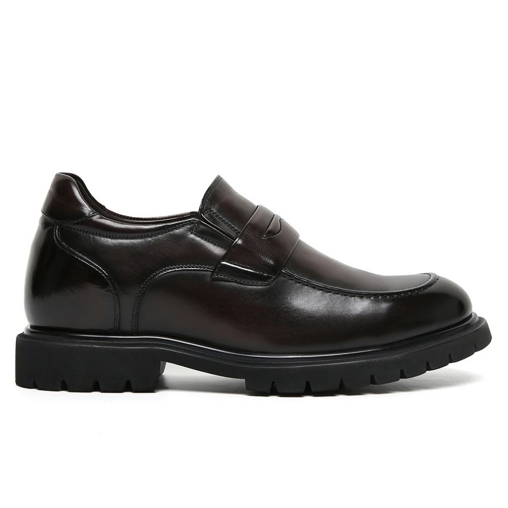 Mr. Ysaye Brown 8cm | Elegant Slip-On Dress Shoes (3.2")