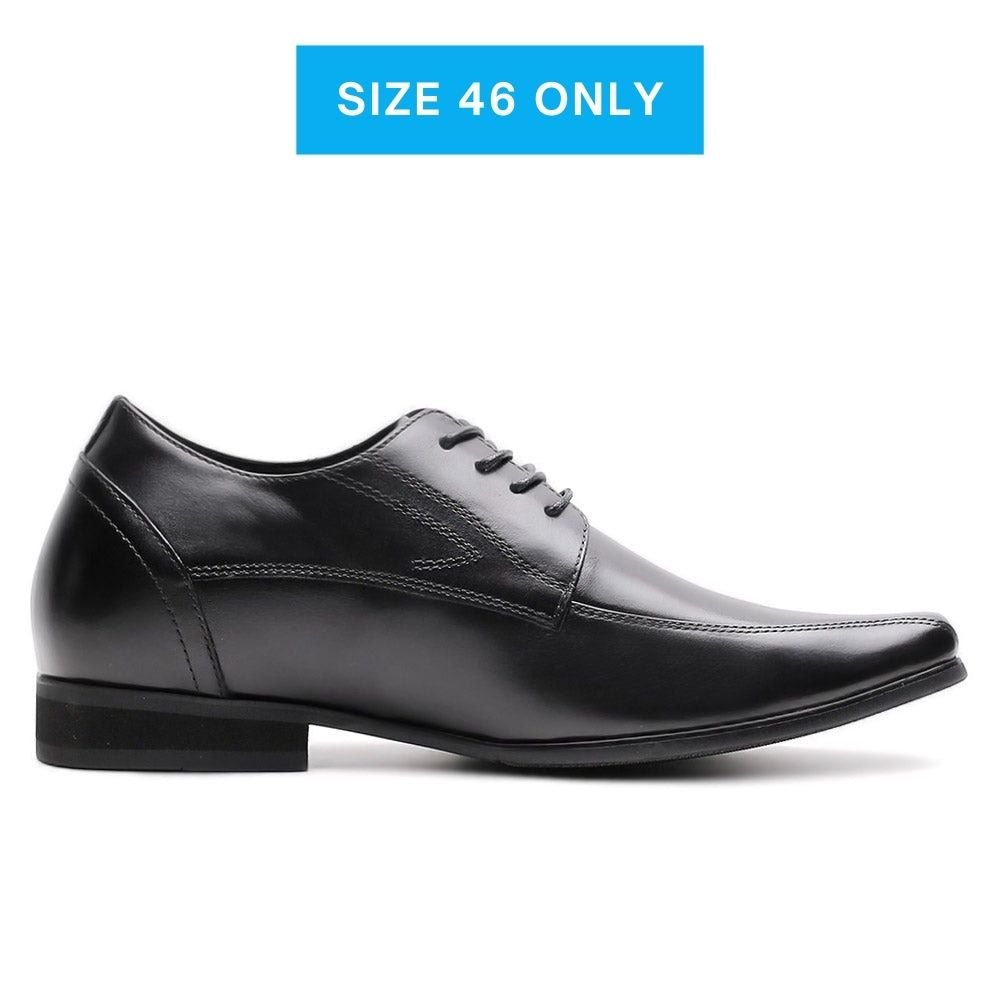 Mr. Bruch Black | 7.5cm Taller - Men's Business Elevator Shoes