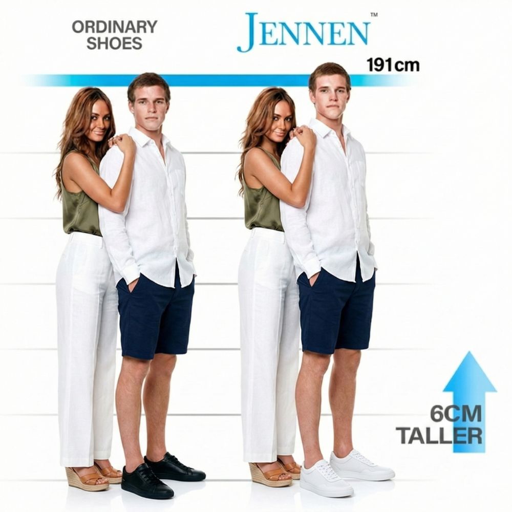 Mr. Nadal 6cm | 2.4 Inches Height Boost | Classic All White Elevator Sneakers