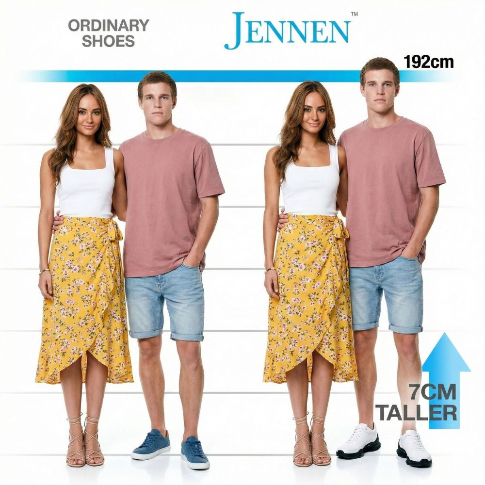 Mr. Paul White 7cm | Sporty Height-Increasing Sneakers (2.8")