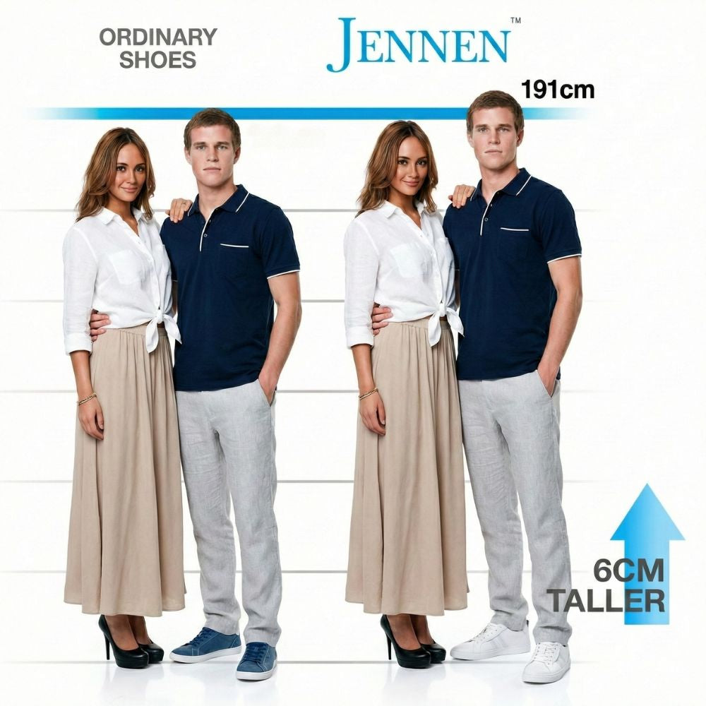 Mr. Sacil Beta White 6cm | 2.4 inch Taller Men's Gym Style Shoes Height