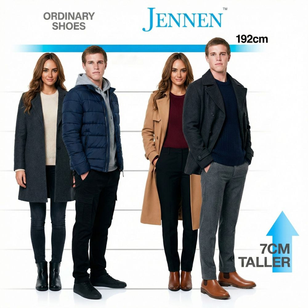 Mr. Tognetti Tan 7cm | Leather Chelsea Elevator Boots (2.8")