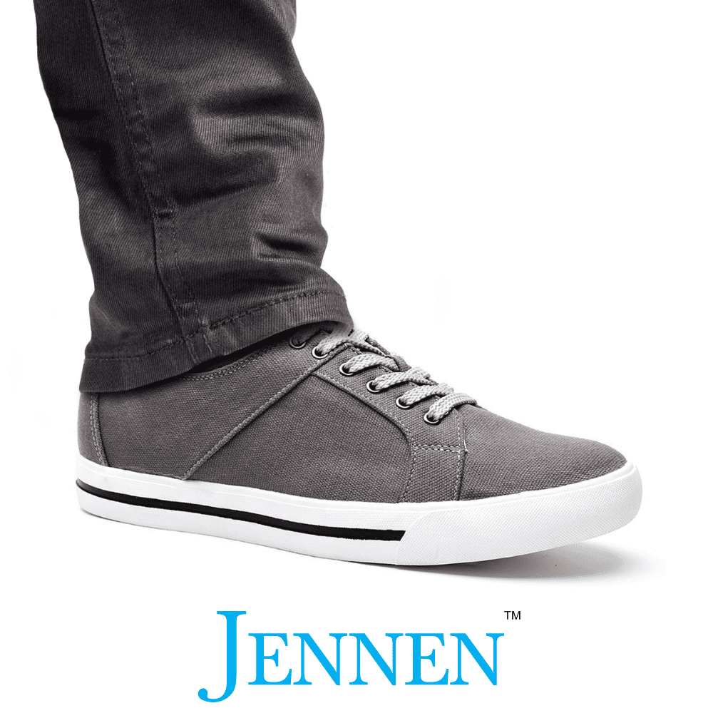 Mr. Bartok Grey 5cm | 2 inches Taller Grey Elevator Skate Style Shoes