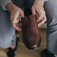 Mr. Gershwin Brown | 7cm Height Increasing Elevator Wedding Shoes For Men