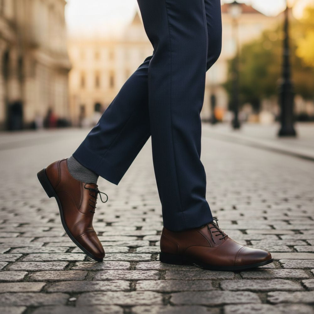 Mr. Gershwin Brown | 7cm Height Increasing Elevator Wedding Shoes For Men