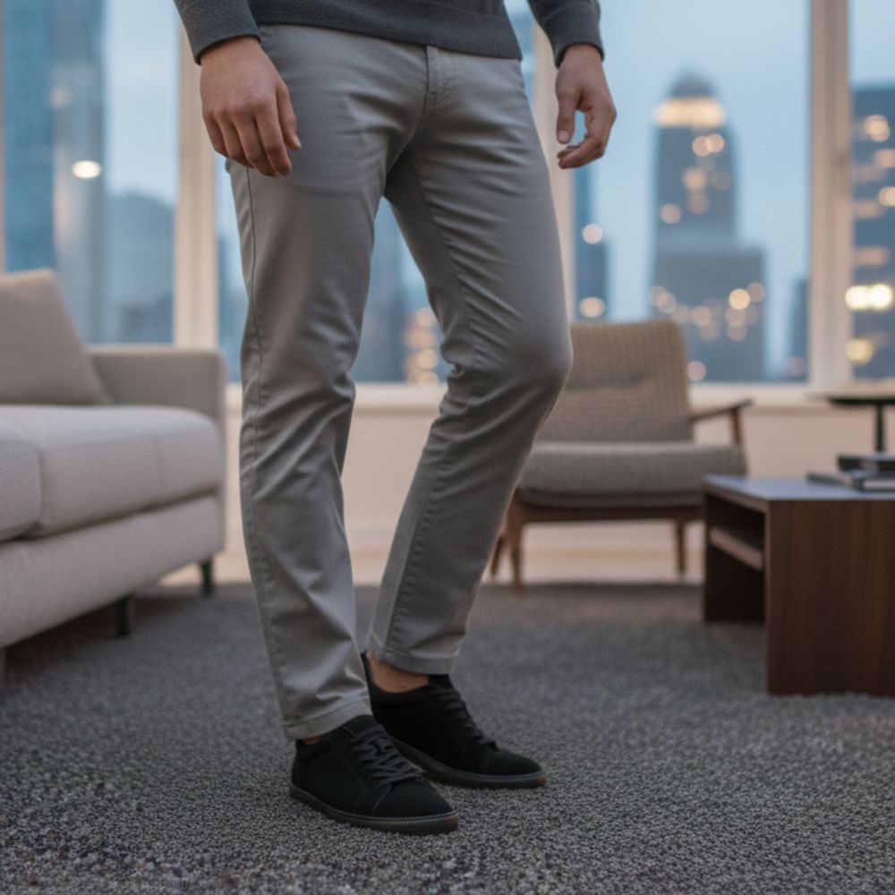 Mr. Jackie 7cm | 2.8 inches Black Taller Casual Elevator Suede Sneakers