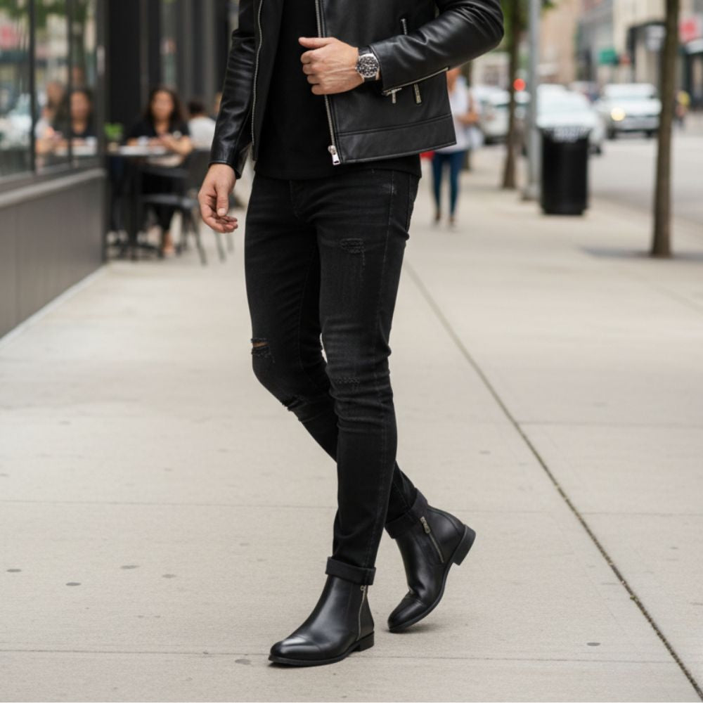 Mr. Ferras Black 8cm | 3.2 inches Taller Formal Elevator Boots