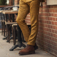 Mr. Moses 11cm | 4.33 inches Tallest Brown Suede Platform Boots