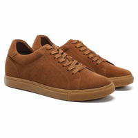 Mr. Jackie 7cm | 2.8 inches Brown Taller Casual Suede Sneakers