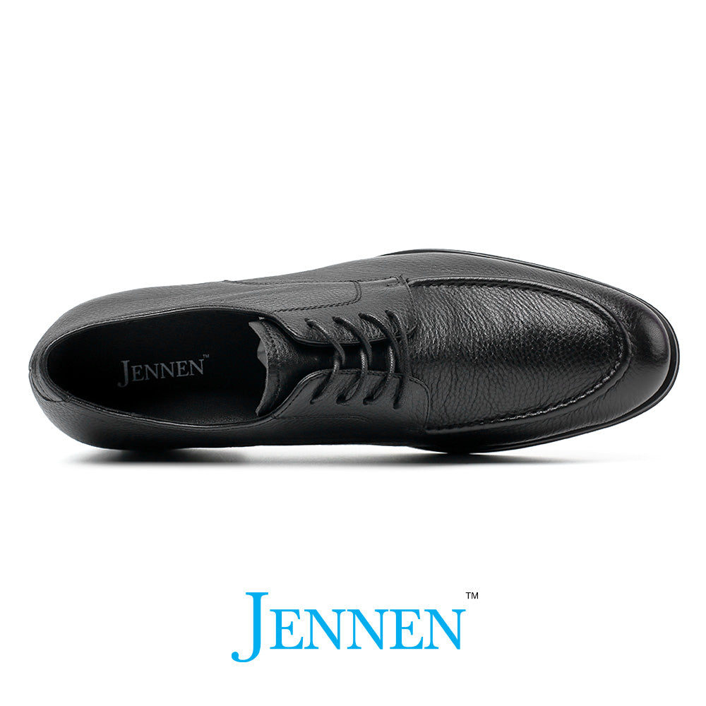 Dr. Malone 6cm | 2.4 inches Black Hidden Heel Dress Shoes