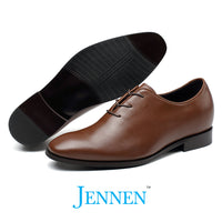 Mr. Assange Brown 7cm | 2.8 inches Taller Wedding Shoes for Men