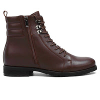 Brown leather men's boots