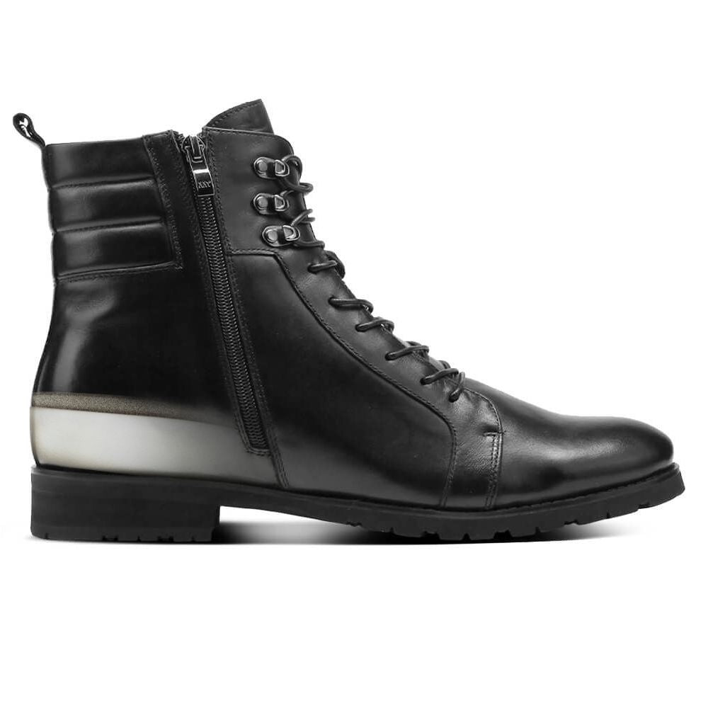 Mr. Abela 8cm | 3.2 inches Taller Men's Black Elevator Boots