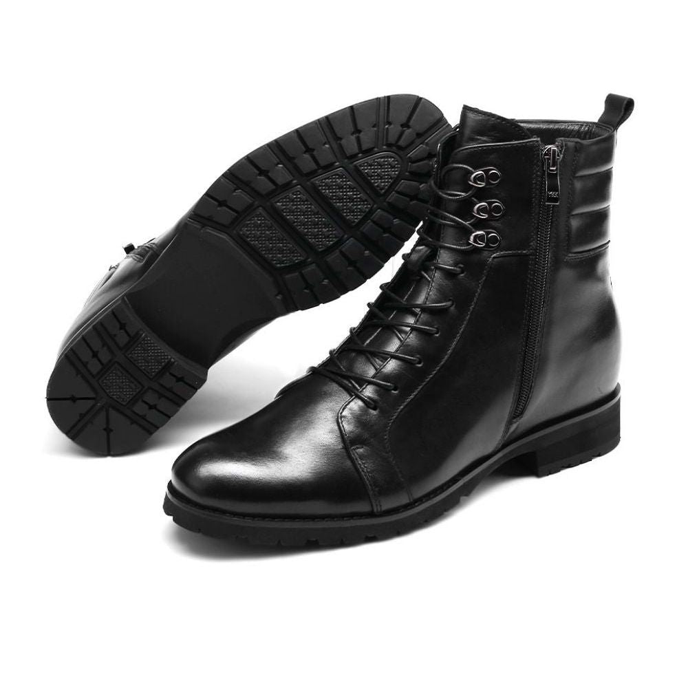 black stylish elevator boots for casual occasions