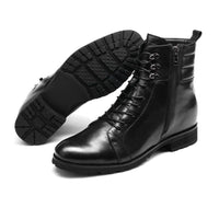 black stylish elevator boots for casual occasions