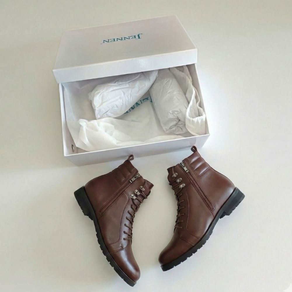 Mr. Abela 8cm | 3.2 inches Brown Stylish Elevator Leather Boots