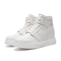 Mr. Alex White 10cm | Height-Increasing Leather Sneakers (4")