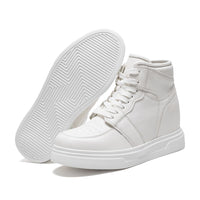 Mr. Alex White 10cm | Height-Increasing Leather Sneakers (4")