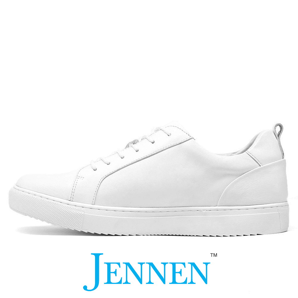Mr. Sacil Beta White 6cm | 2.4 inch Taller Men's Gym Style Shoes Height