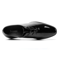 Men's shiny formal leather shoes 7cm taller for wedding