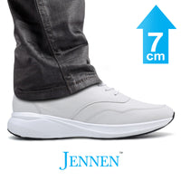 Mr. Atisha 7cm | 2.8 inches Taller White Elevator Casual Walking Shoes for Men