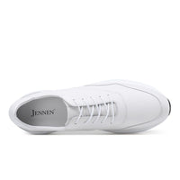 7cm White Elevator Casual Walking Shoes for Men