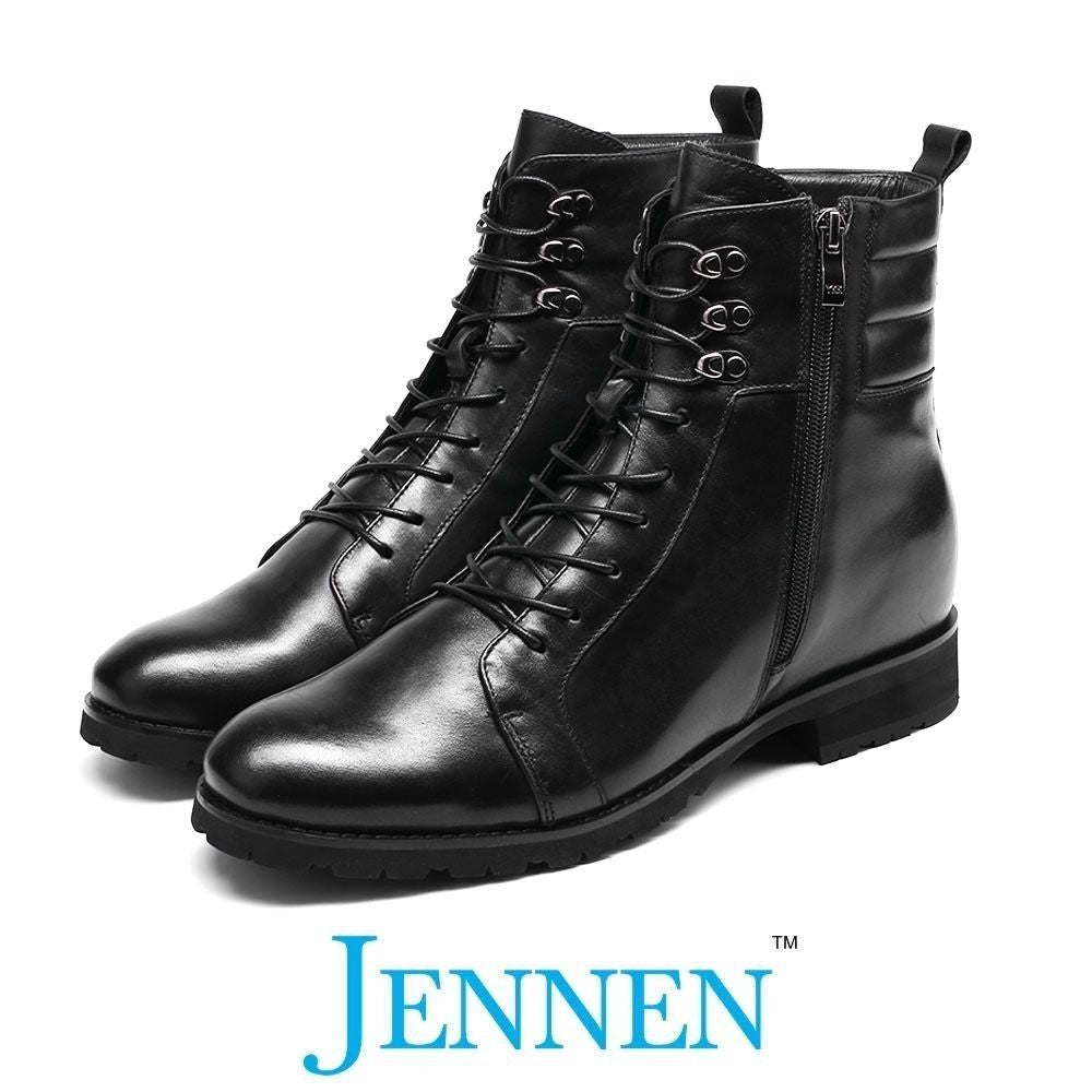 Mr. Abela 8cm | 3.2 inches Taller Men's Black Elevator Boots