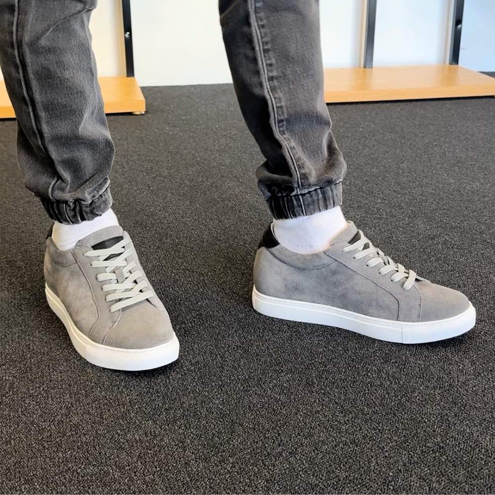 2.8 inches Taller Suede Sneakers with Lifts for Men