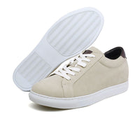 Comfortable 7cm taller Suede elevator shoes for men