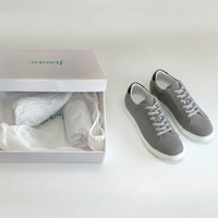 Mr. Banksy Grey 7cm | 2.8 inches Taller Suede Sneakers with Lifts for Men