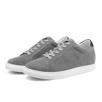 7cm taller Height Increasing Grey Suede Sneakers for Men