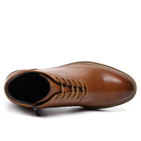 Mr. Barnett Brown 8cm | Handcrafted Gentleman’s Lace-Up Boots (3.2")