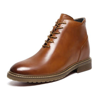Mr. Barnett Brown 8cm | Handcrafted Gentleman’s Lace-Up Boots (3.2")