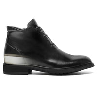 Mr. Barnett Black 8cm | Height-Boosting Lace-Up Boots (3.2")