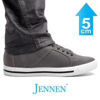 Mr. Bartok Grey 5cm | 2 inches Taller Grey Elevator Skate Style Shoes