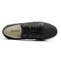 Black casual men's sneakers 5cm taller