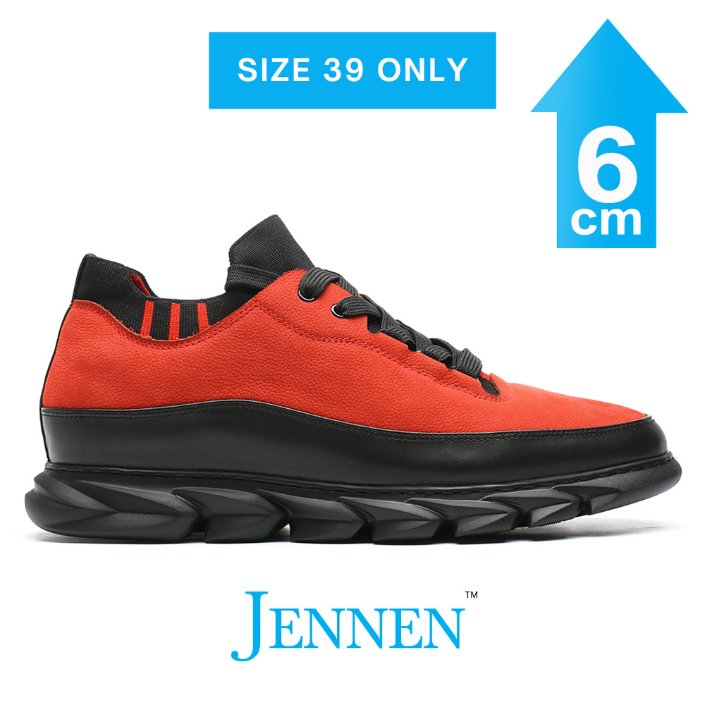 Mr. Bet-David 6cm | 2.4 inches Standout Red Casual Outings Tall Sneakers