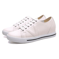 6cm taller White casual men's sneakers