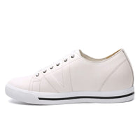Mr. Bizet 2.4 inches Taller White Height Increasing Sneakers