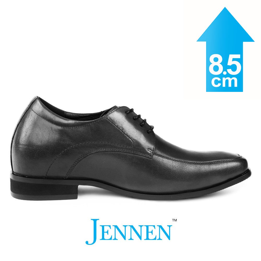 Mr. Saint-Saens Black 8.5cm | 3.4 inches Taller Black Elevator Shoes