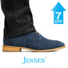 Mr. Hogan 7cm | 2.8 inches Urban Style Blue Suede Leather with Heels