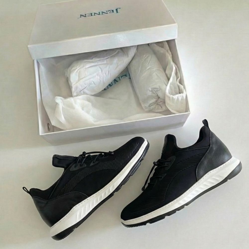 Mr. Bolt Delta Black 6cm | 2.4 inches Taller Height Increasing Sneakers