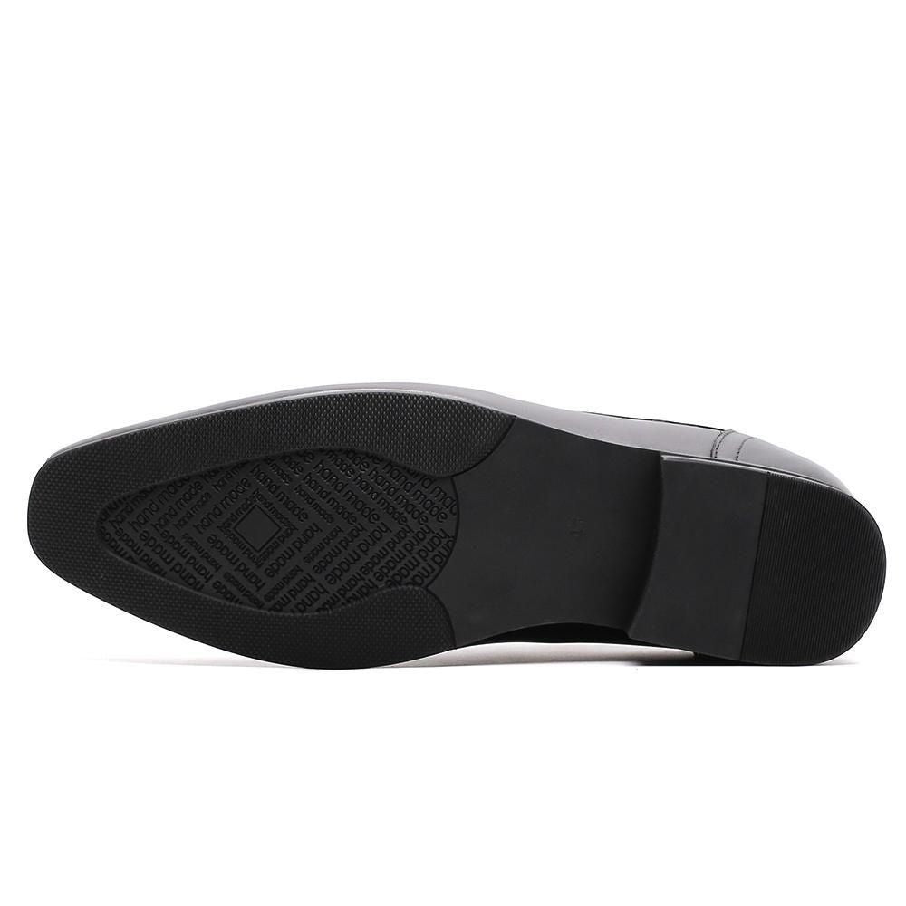 Black shoe sole on a white background 7.5cm taller